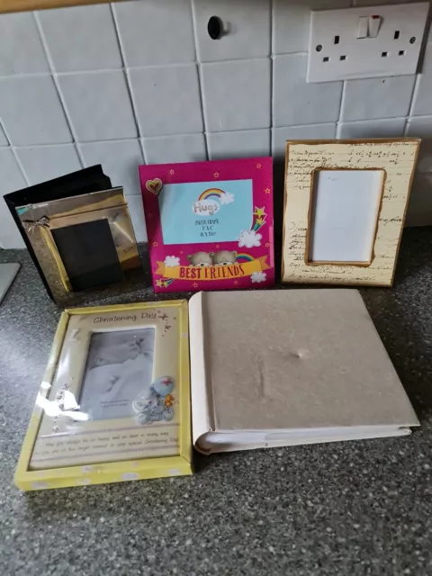 5 Mixt Sizes Photo Picture Frames & Photo Albums Best Friends Christening Day