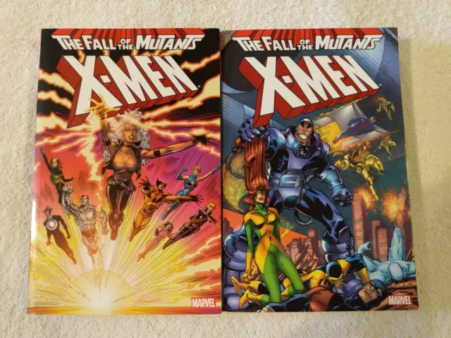 Marvel Comics X-Men Fall of the Mutants Vol 1 2 Tpb Graphic Novel Lot Omnibus
