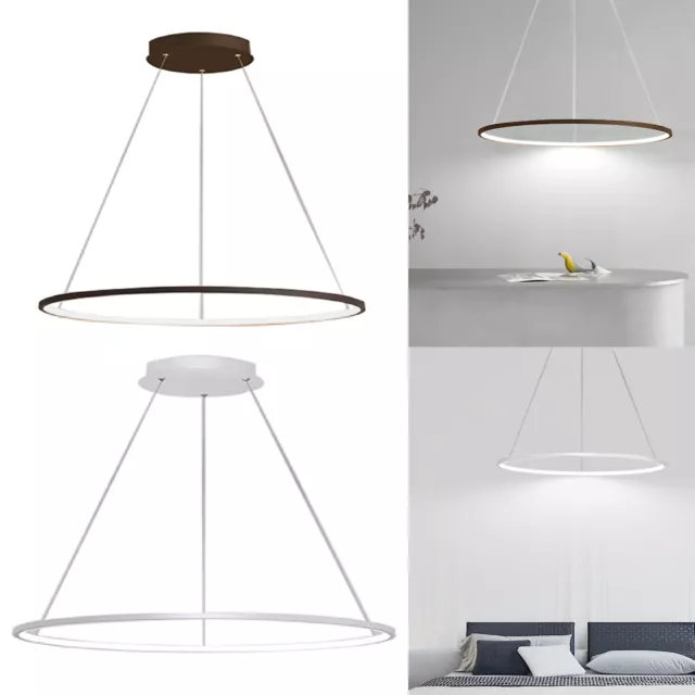 60CM LED Pendel Lampe Rund Ring-Design Hänge Decken Leuchte Küchen Beleuchtung