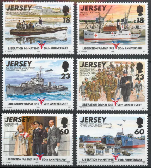 Jersey 1995 50th Anniv of Liberation set SG 700-705 MNH mint *COMBINED POSTAGE*