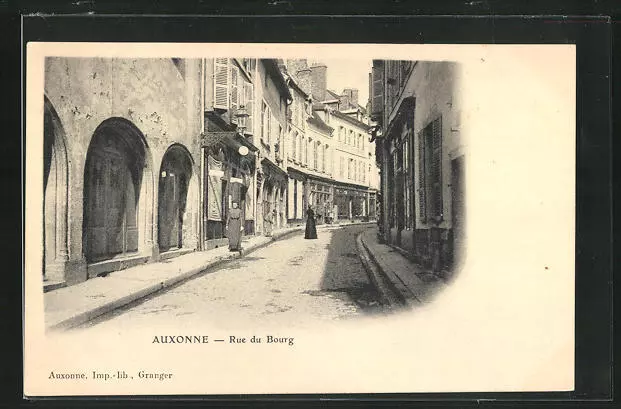 CPA Auxonne, Rue du Bourg, vue de la rue im Ort