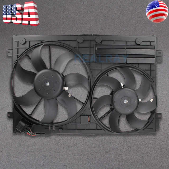 Radiator Cooling Fan For 2005-2016 Volkswagen Jetta 2006-2018 Passat Dual Fan