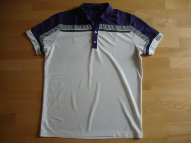 Galvin Green  Poloshirt  Gr. L  Grau-Weiß-Lila - super Zustand