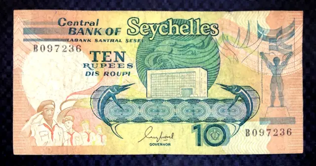 1989 Seychelles - 10 Rupees - P#32 - Vf - Af2