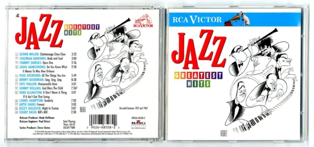 Cd ★ Jazz Greatest Hits Rca Victor ★ Album Compilation 13 Titres Annee 1996 Bmg
