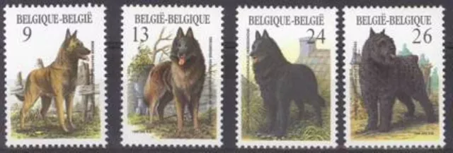 [BIN11313] Belgium 1988 Dogs good set of stamps very fine MNH