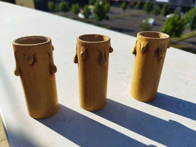 Lot De Fausses Bougies Pour Lustre – Fourreau Carton/plastique – Beige – Occasion