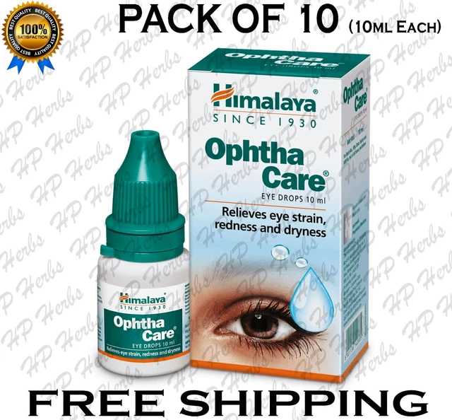 Himalaya Ophtha Cuidado de Hierbas Ojo Gota Pack 10 Piezas ( 10ML Cada Uno) Para