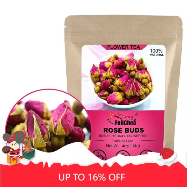 2023 FullChea Dried Rose Buds 114g Premium Food-grade Rosebuds Dried Flowers