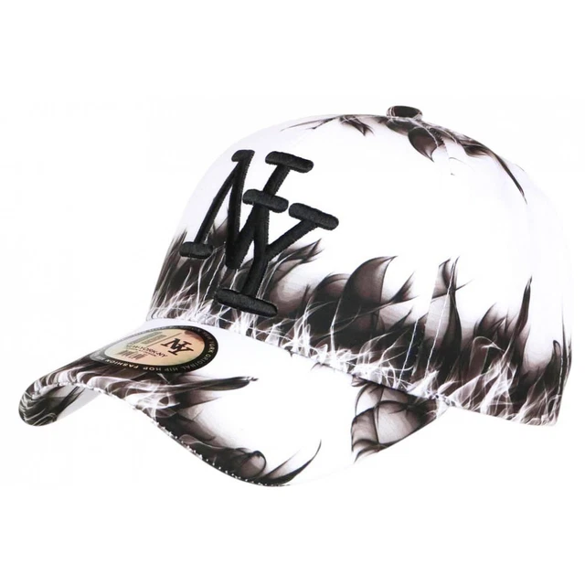 Casquette NY Flammes Orange/blanche Streetwear - Taille Unique, Neuf Avec étiquettes, Style Hip-hop !