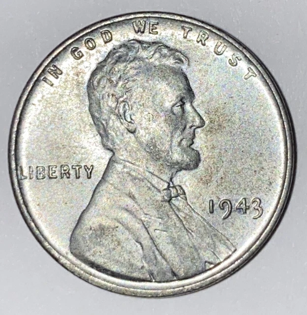 1 US Lincoln Wheat Cent Penny Roll 1943 Steel/1909-P AU/UNC (50 Coins) Vintage 3