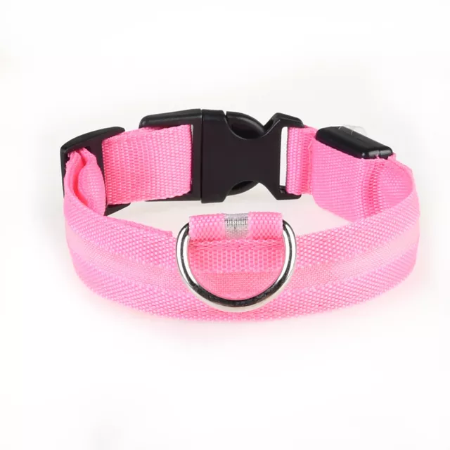 LED Dog Cat Pet Collar Night Safety Bright Flashing Necklace Adjuatable 3