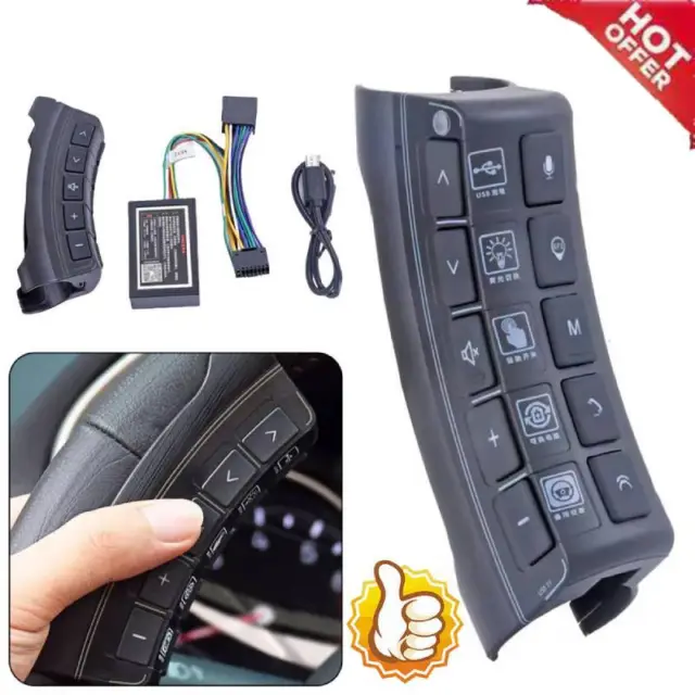 Universal Wireless Car Steering Wheel Button Remote-Control Fit Stereo DVD GPS-