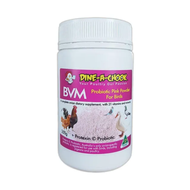 BVM Probiotic Pink Powder for Aviary Birds and Poultry 350gm