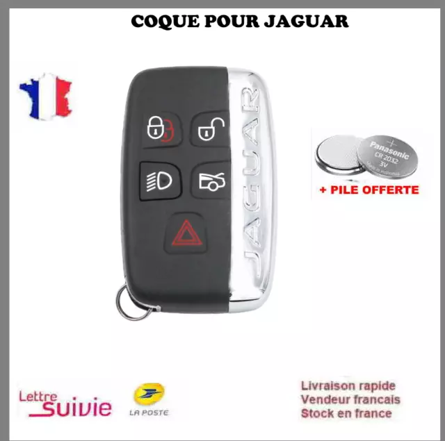 Cle Pour Jaguar Xj Xjl Xf +Batterie Cr2032