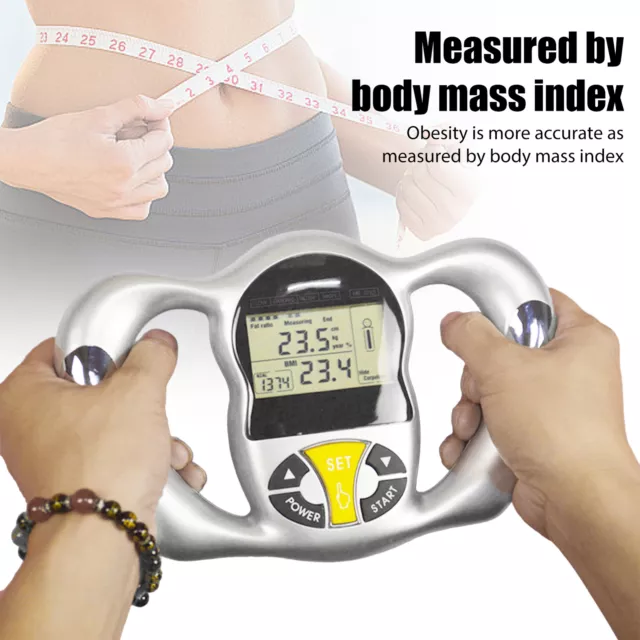 Body Fat Analyzer Accurate Handheld Tester with Lcd Display for Easy Bmi