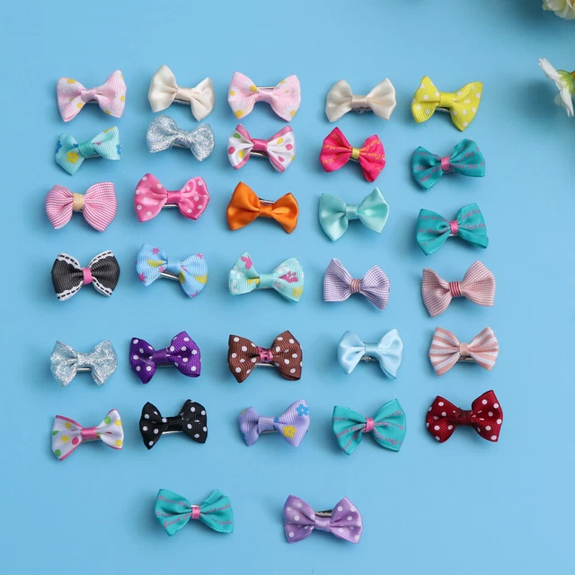 30 un. clips de pelo de moño cocodrilo mascota perro perro gato cachorro accesorios para aseo para el cabello (