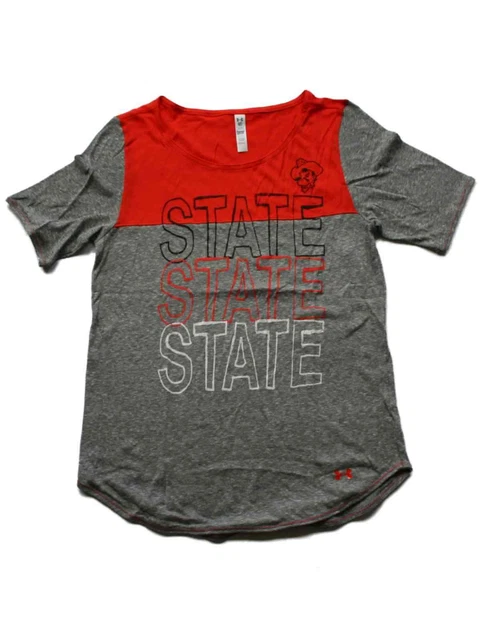 Oklahoma Stato Cowboys Under Armour Donna Grigio Arancione Tri-Blend T-Shirt (M)