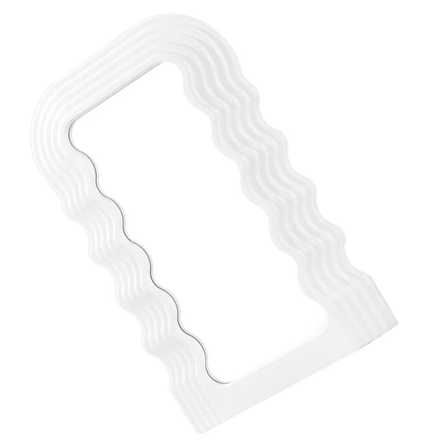 Espejo de pared estético con marco de onda irregular escritorio decorativo