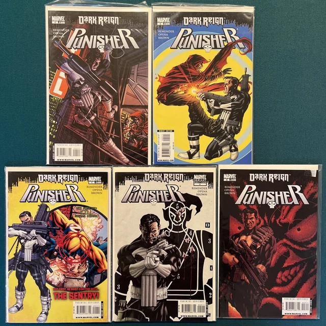 Punisher 1-5 Dark Reign, (Marvel Comics 2011) Frank Castle, Homage covers.