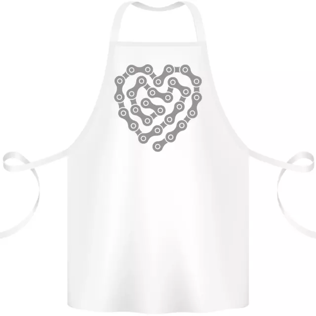 Bike Heart Chain Cycling Biker Motorcycle Cotton Apron 100% Organic
