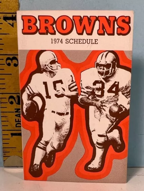 1974 Cleveland Browns Football Schedule Central Bank