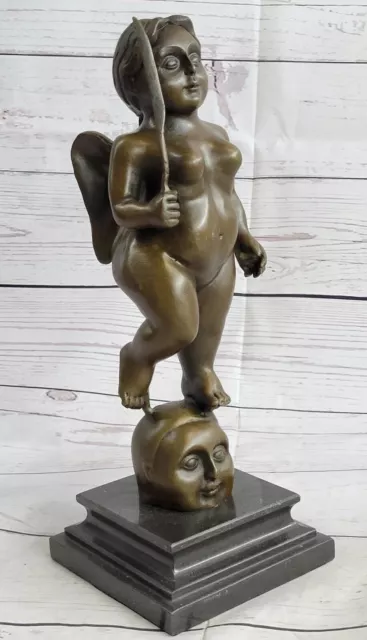 Nude Botero Women Pure Bronze Statue Sculpture On Marble Beautiful Details Deco