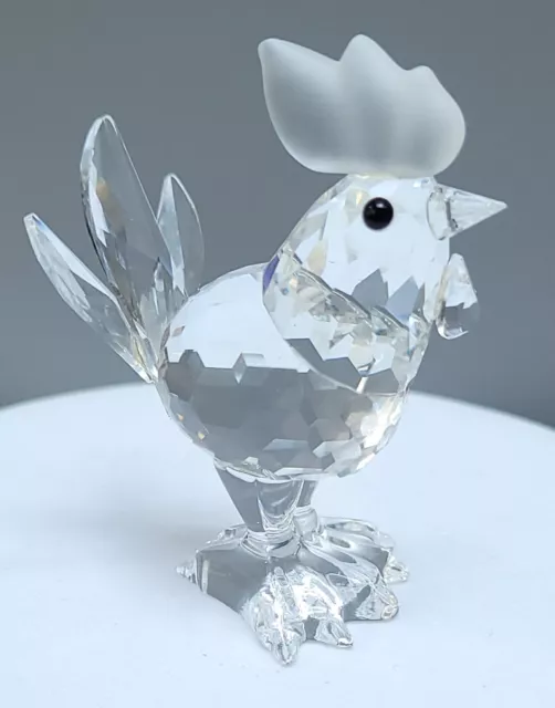 Swarovski Silver Crystal Cute Cockerel Rooster Collectable Figurine + Box