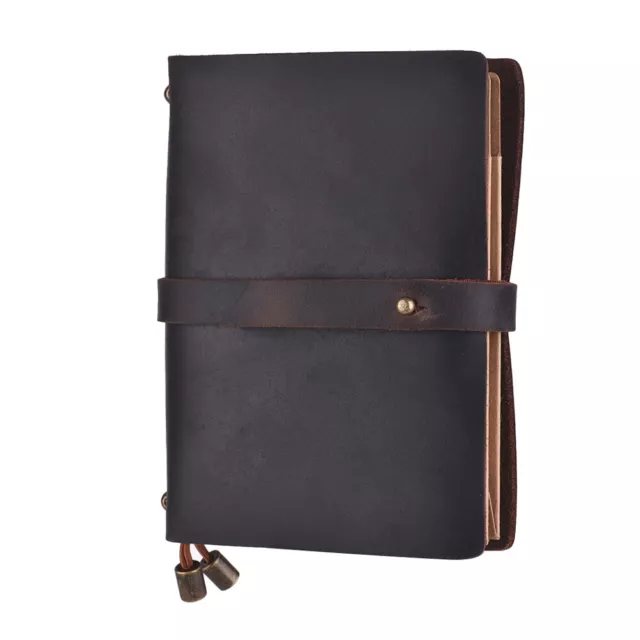 Portable Travel Journal Diary Leather Writing Notebook Refillable Lined R2W6