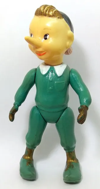 RARE Vintage Soviet CELLULOID toy  "PINOCCHIO BURATINO". Plastic Doll USSR 1950s