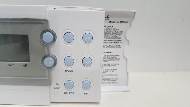 ALTECH SINGLE CHANNEL Programmer Heating Control Pad ALTHC003 £27.50 ...