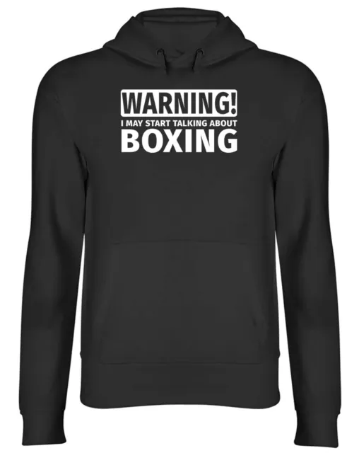 Felpa con cappuccio uomo donna Warning May Start Talking about Boxing felpa con cappuccio regalo