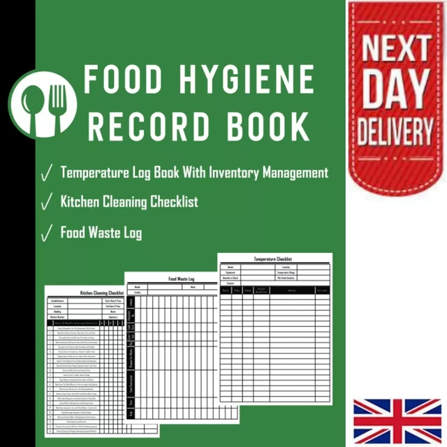 Pack Of 2 Temperature Log Books + 2 Fridge Freezer Thermometers – 6-Month Records, HACCP Compliant