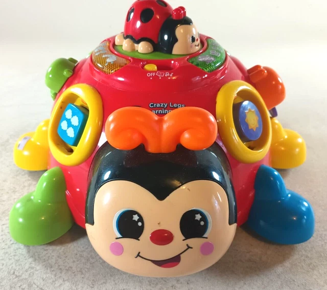VTECH CRAZY LEGS Learning Bugs Ladybug Interactive Pull Toy Musical