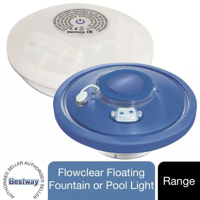 Fuente LED de color Bestway o luz flotante para bañera de hidromasaje y piscina, 1 pieza