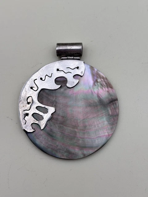 Lot De Pendentifs En Argent – Corail, Nacre, émail, Cristal Limoges, Style Inca/mexicain
