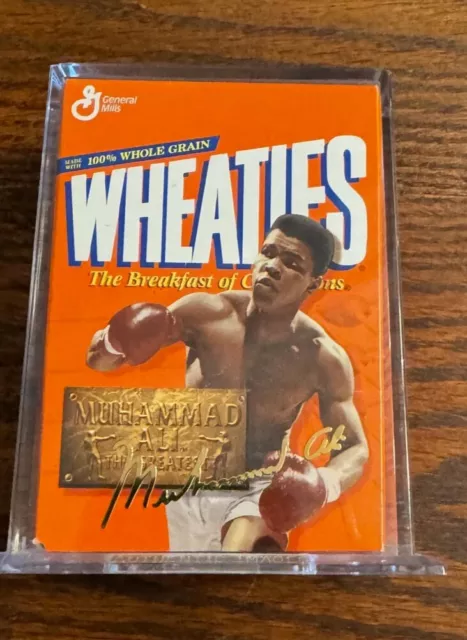 Muhammad Ali Mini Wheaties Box - 75 Years of Champions 24K Gold Signature Series