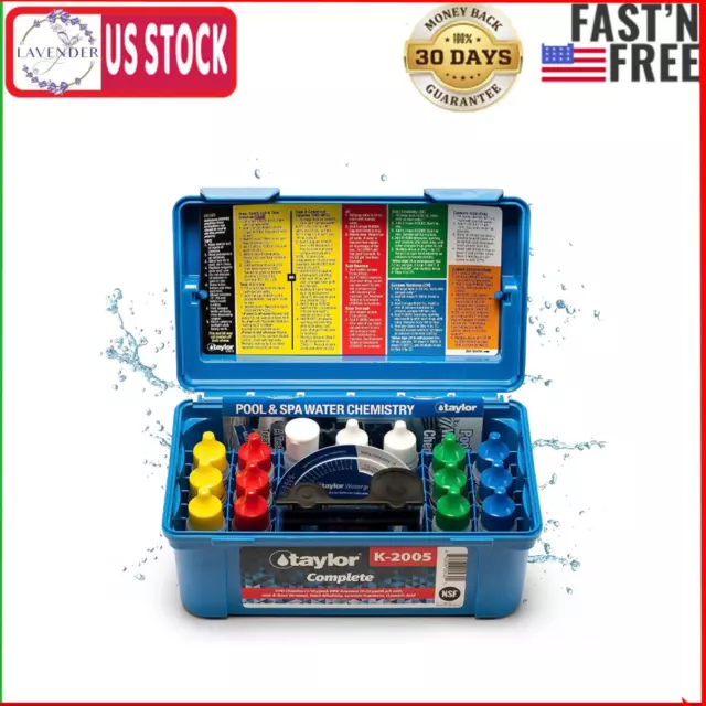 Taylor K2005 Swimming Pool Chlorine Bromine Alkalinity Hardness pH DP Test Kit