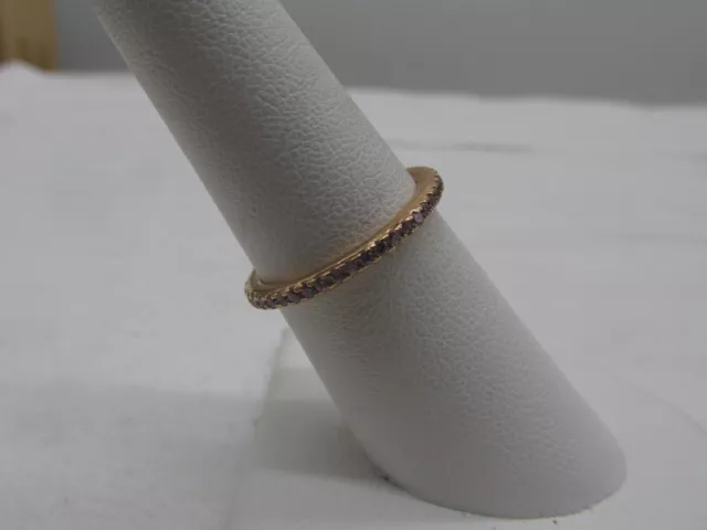 GOLD OVER STERLING Silver Cz Eternity Band Ring Sz 6 #731 $15.00 - PicClick