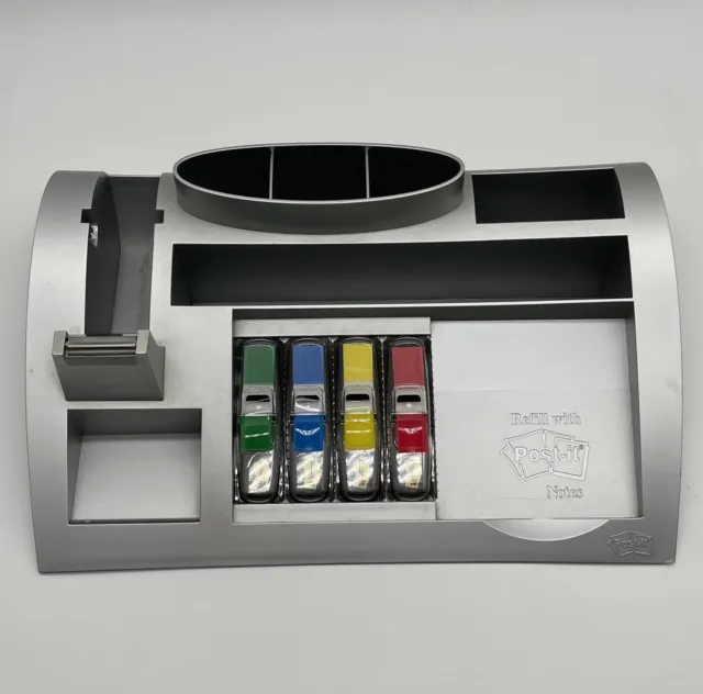 Post-it Tisch-Organizer silber-metallic Schreibtisch Organizer mit 7 Fächern C50