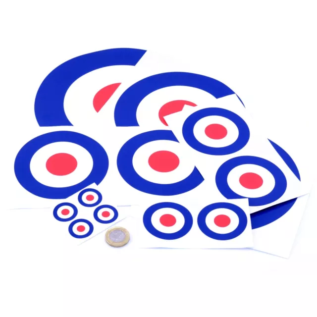 RAF Roundel Mod Stickers Choice Of Sizes Scooter The Who Vespa Vinyl Decals