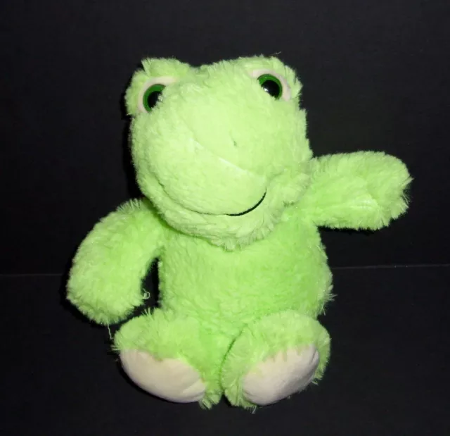 Okie Dokie Green Frog Baby Plush Plastic Eyes Stuffed Animal Lovey Toy