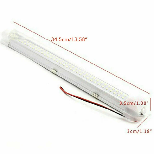 2X 72LED INTERIOR Tube Lights Strip Car Caravan Van Bus Boat ON/OFF ...