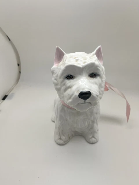 Royal Adderley White SCOTTIE Dog Glasgow Scotland Liquor Bottle Porcelain Scotty