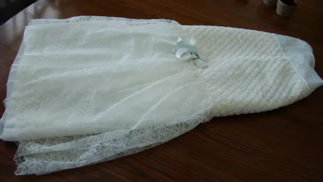 Vintage Mid 1960's White Bassinet Skirt Baby Nursery Bedding RARE Lace Crafts Vintage Mid 1960's White Bassinet Skirt Baby Nursery Bedding RARE Lace Crafts