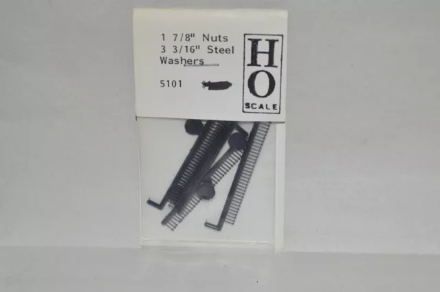 HO scale PARTS plastic Grandt Line 5101 1 7/8" nuts 3 3/16" steel washers NBW