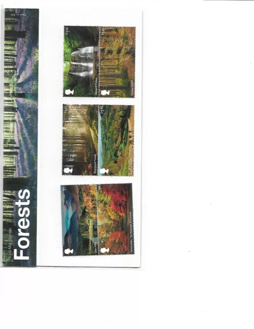 2019 Royal Mail Presentation Pack Forests Pack Number 574 Mint Decimal Stamps