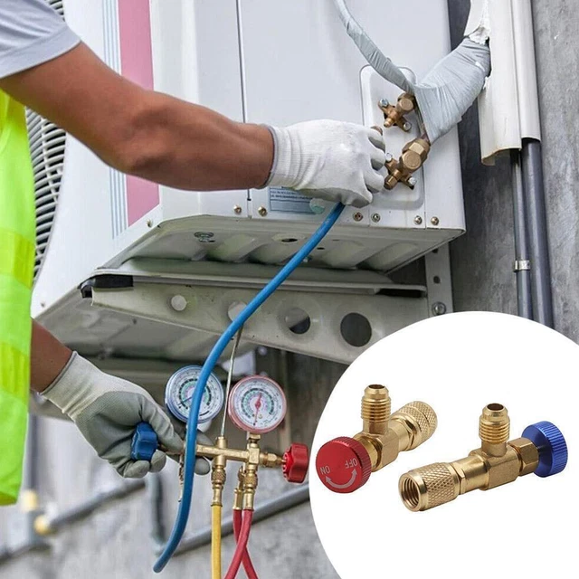 Adattatore Condizionamento Aria con Tubo Valvola di Sicurezza Liquido R22 Refrigerante F F1W3