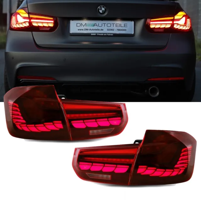 Set LED dynamische Blinker Rückleuchten Rot 4 OLED passt für BMW 3er F30 F35