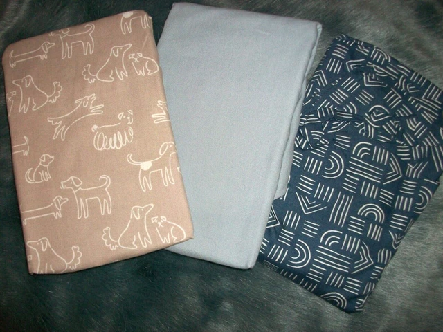 Nordstrom Baby Changing Pad Cover 3 Pk Navy Tan Blue 32" x 17" x 6"  81cm x 43cm